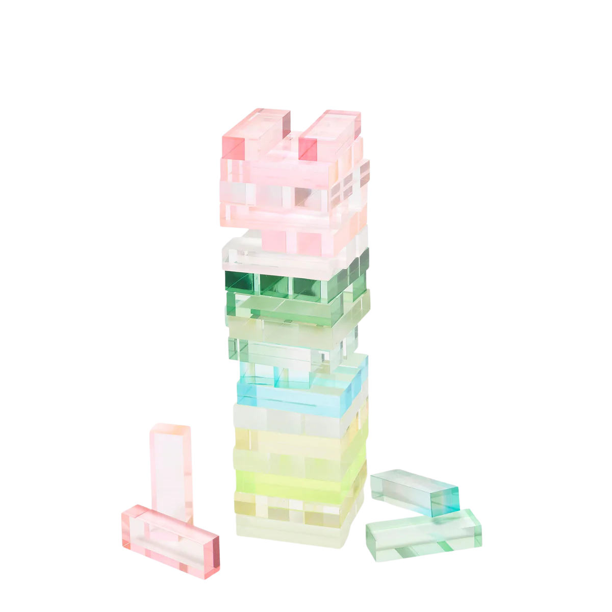 Black Lucite Jumbling Tower