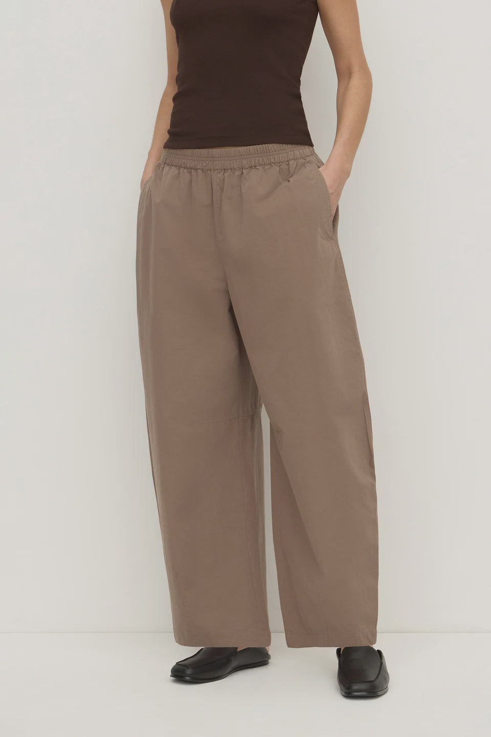 Dim Gray Elaine Washed Cotton Pant