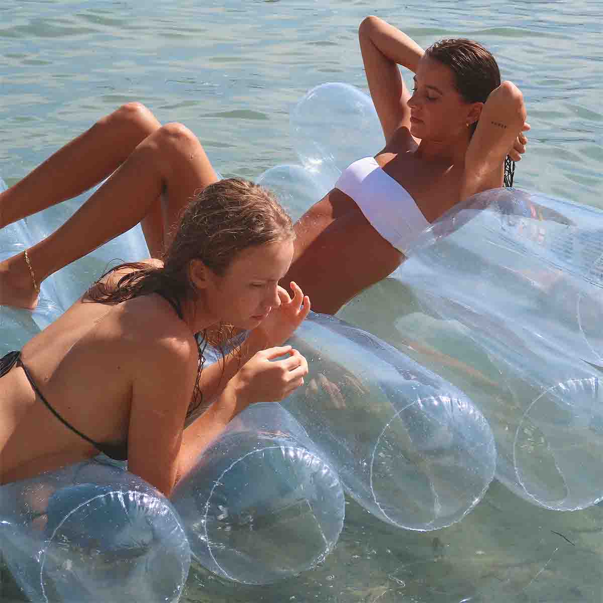 Light Slate Gray Luxe Twin Tube Lilo