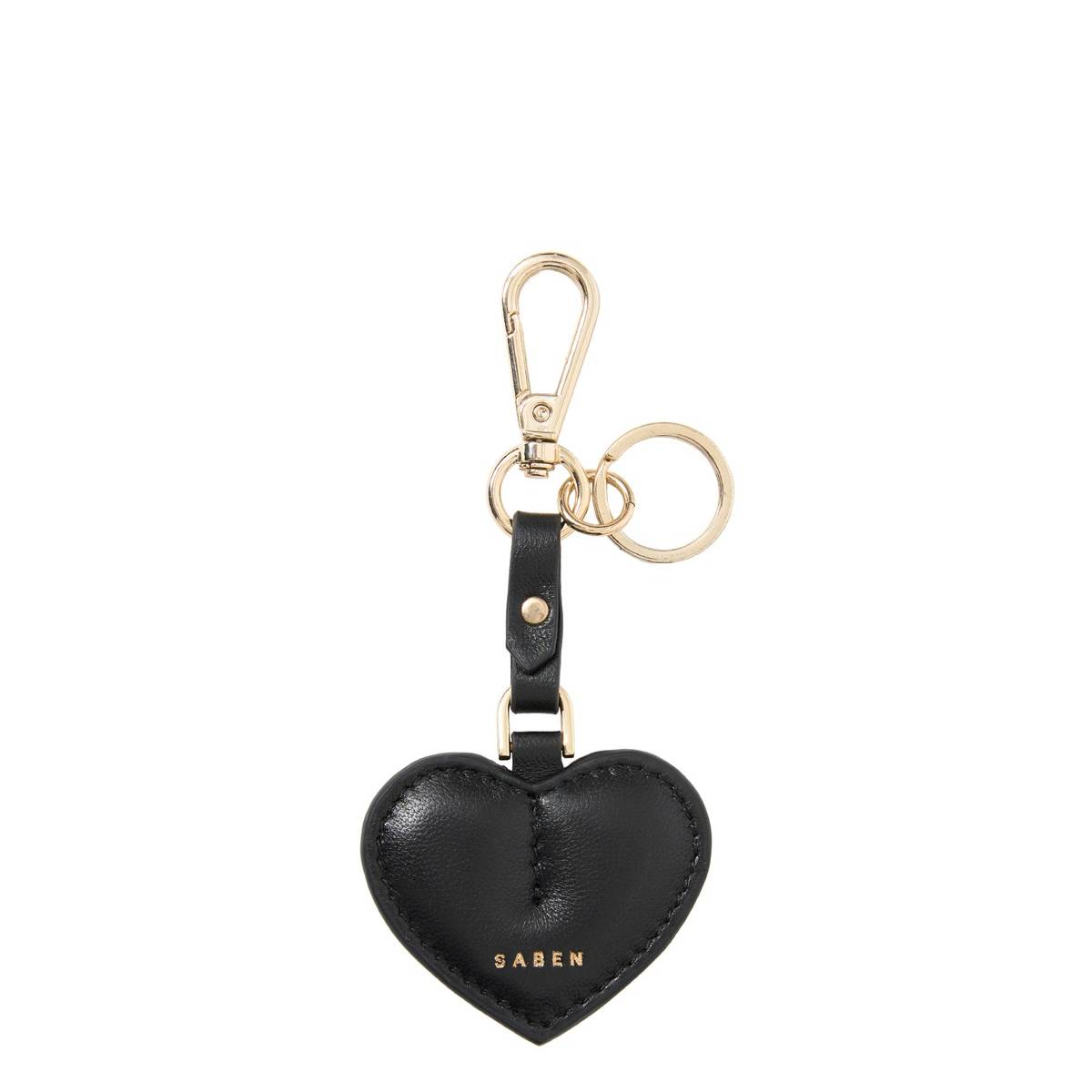 ★BLACKPURPLE★ Signature Cat Heart Charm KeyringBrown BP25S Charms – nekobean