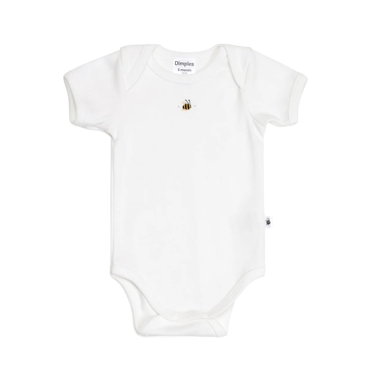 White Smoke Cotton Short Sleeve Bodysuit
