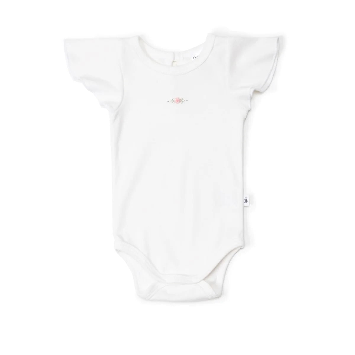 White Smoke Cotton Petal Bodysuit