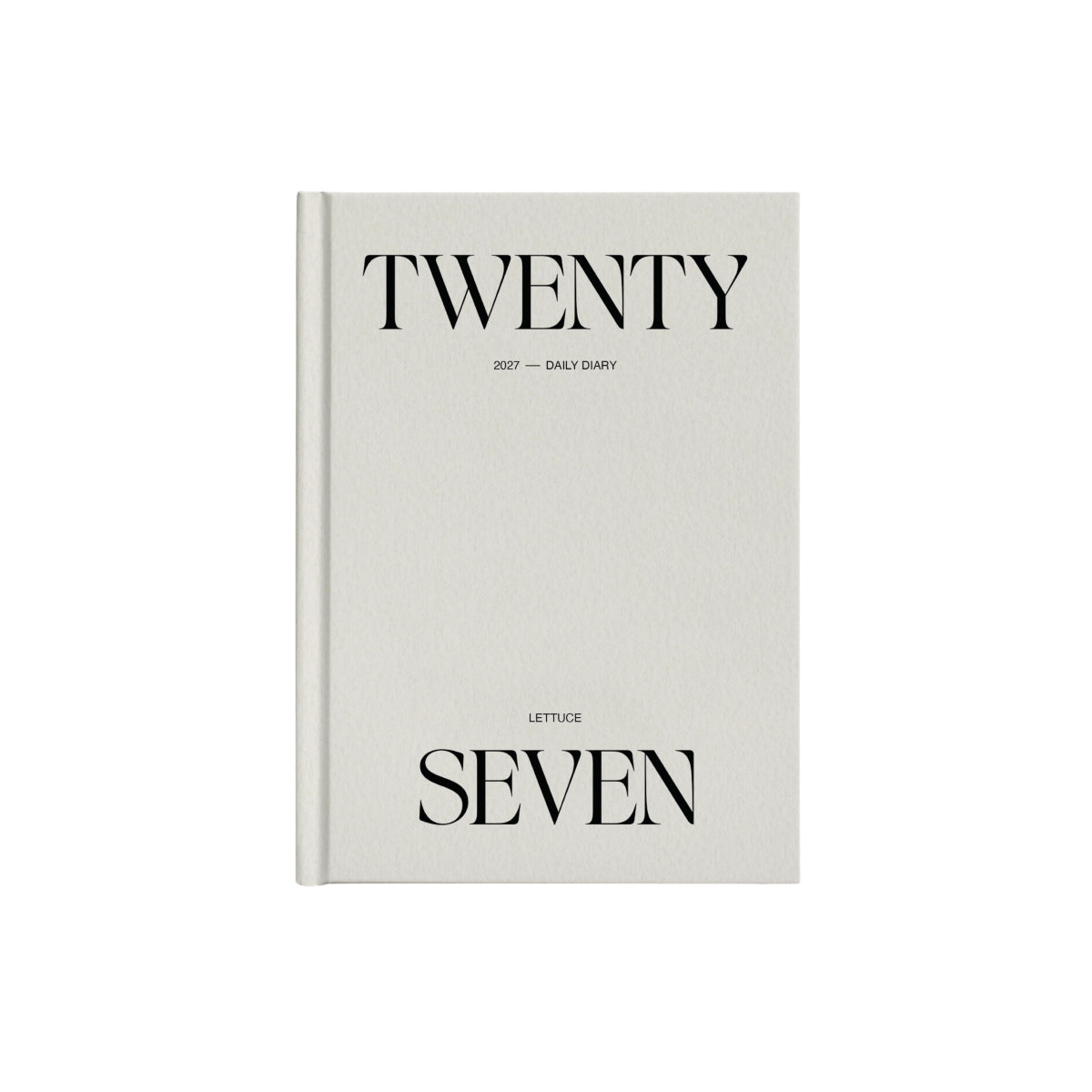 Light Gray 2027 Lettuce Minimal Typographic Diary