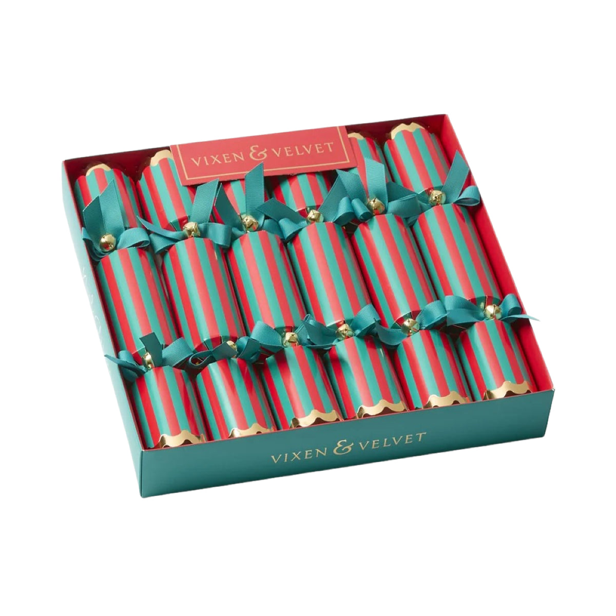 White Smoke Noel Stripe Emerald Crackers