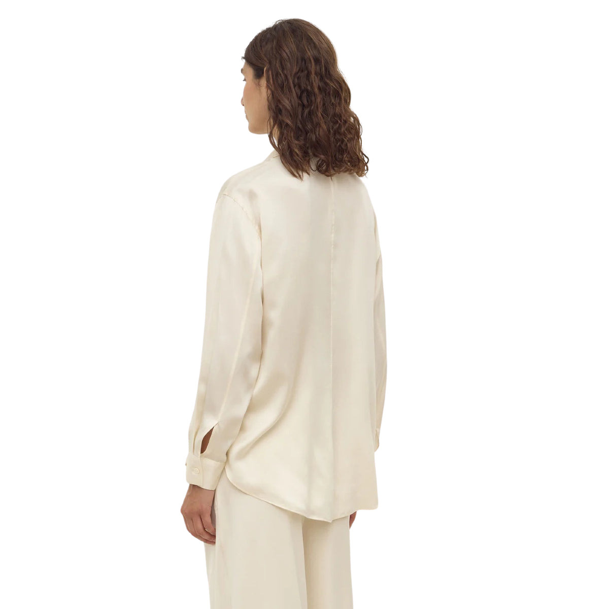 White Smoke Pippa Silk Long Sleeve Shirt