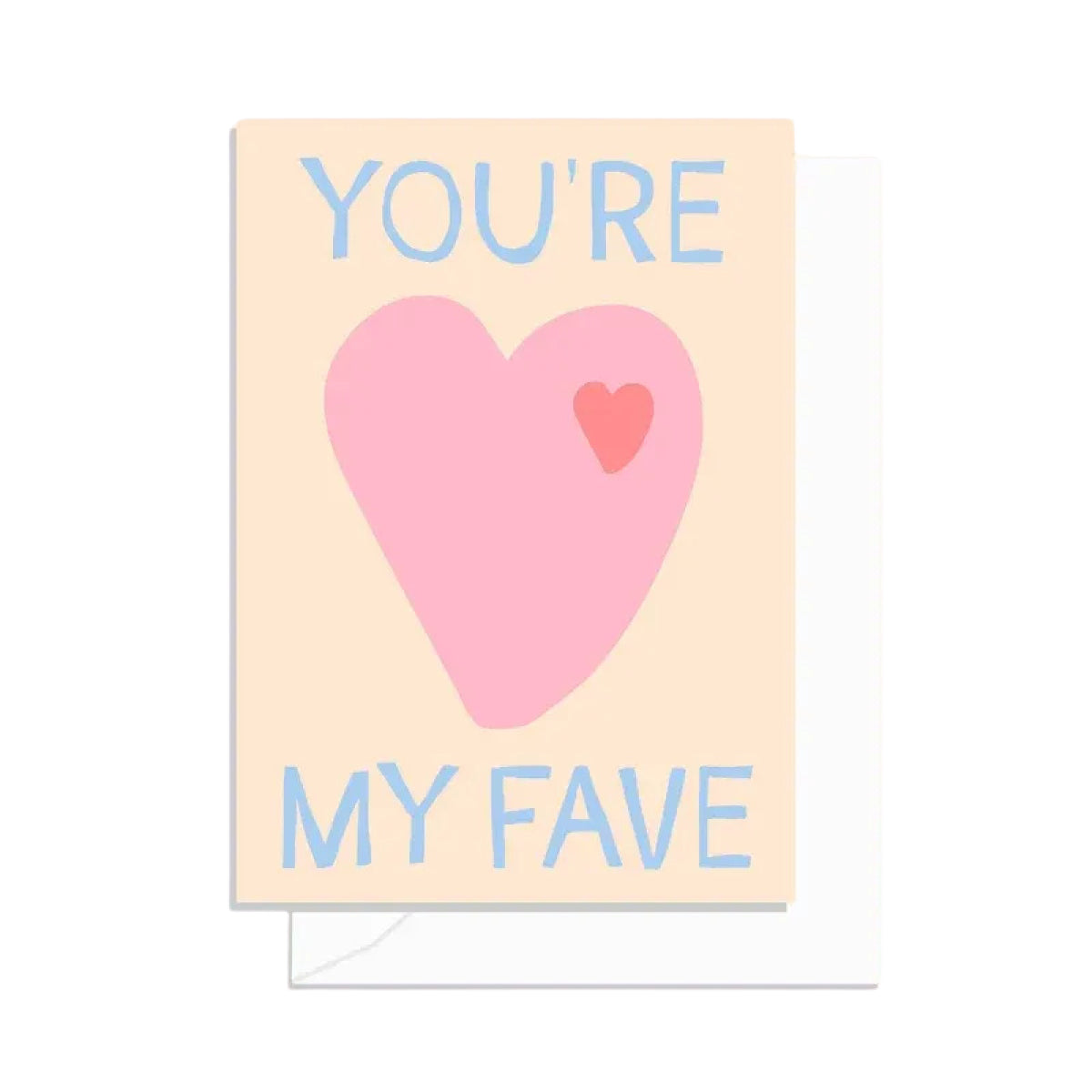 Antique White You're my Fav Heart Card