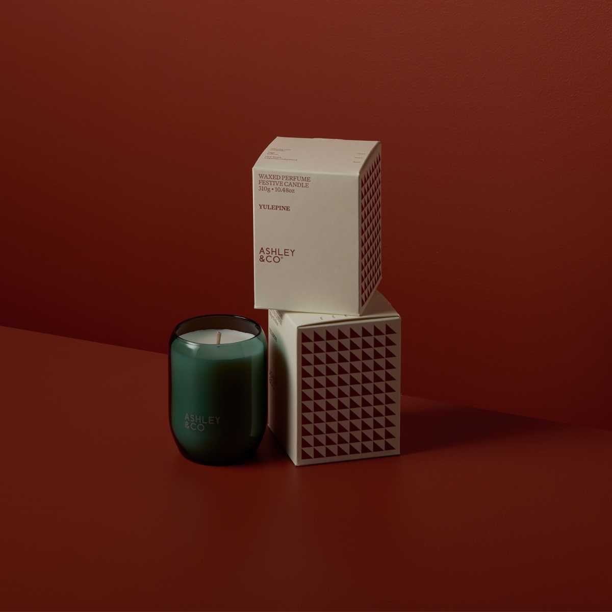 Dark Red Yulepine Candle