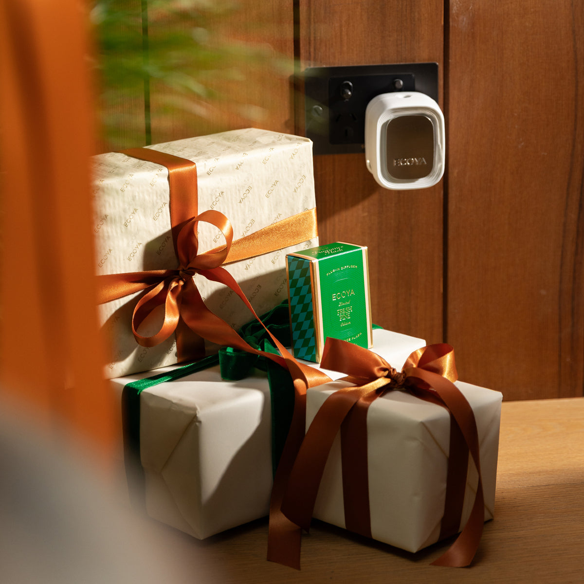Saddle Brown Ecoya Christmas 2026 Plug-in Fragrance Flask