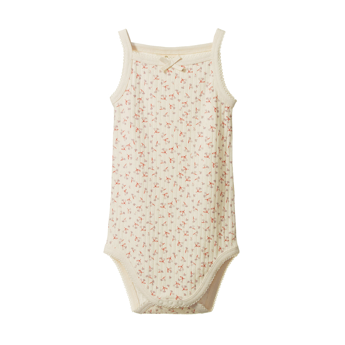 Light Gray Camisole Bodysuit Pointelle