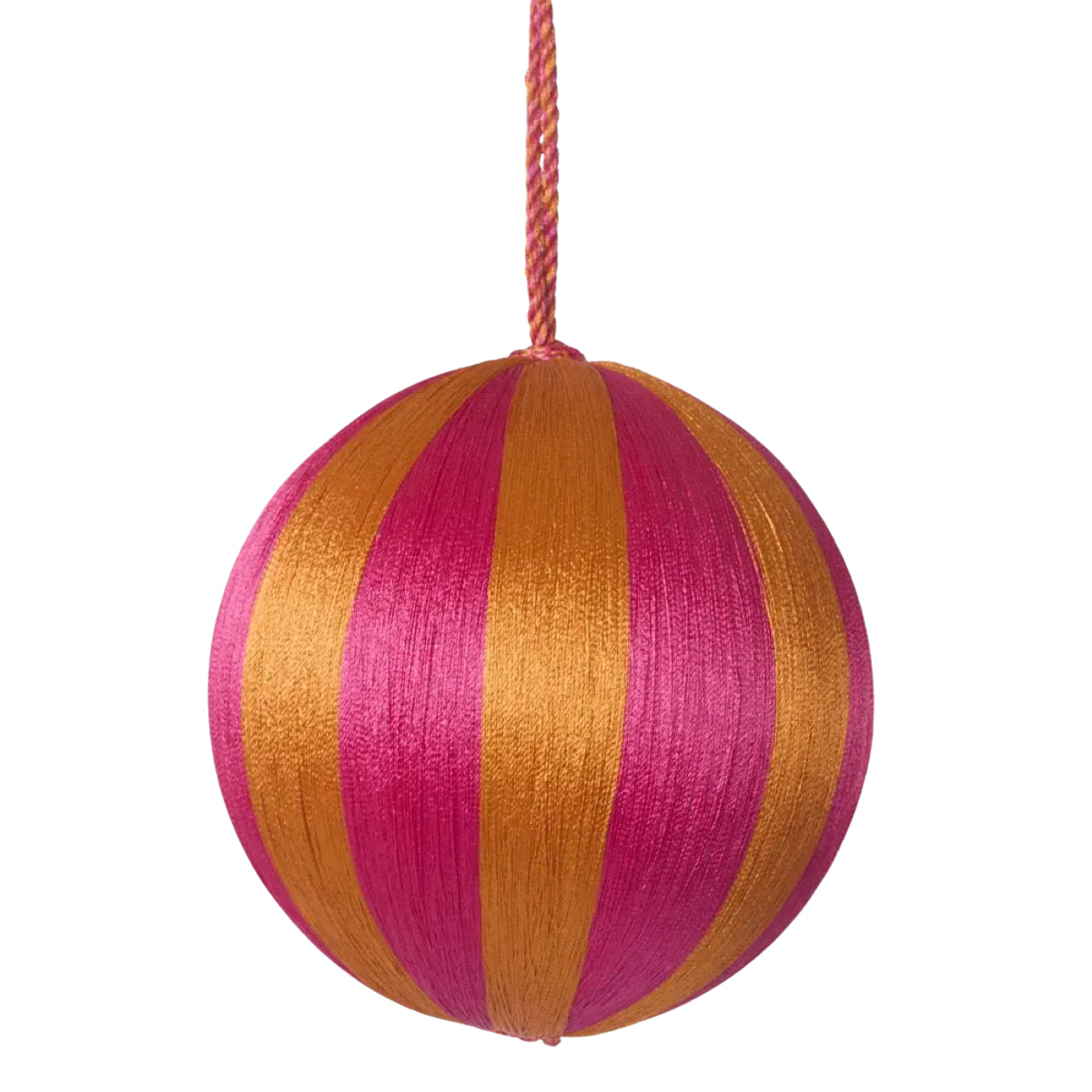 White Smoke Silk Stripe Bauble