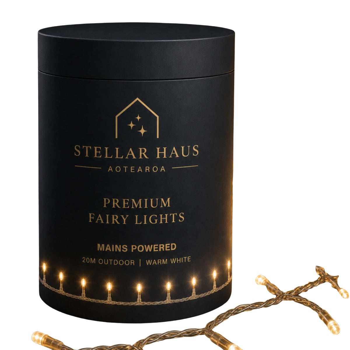 White Smoke Fairy Lights Mains Powered 20m
