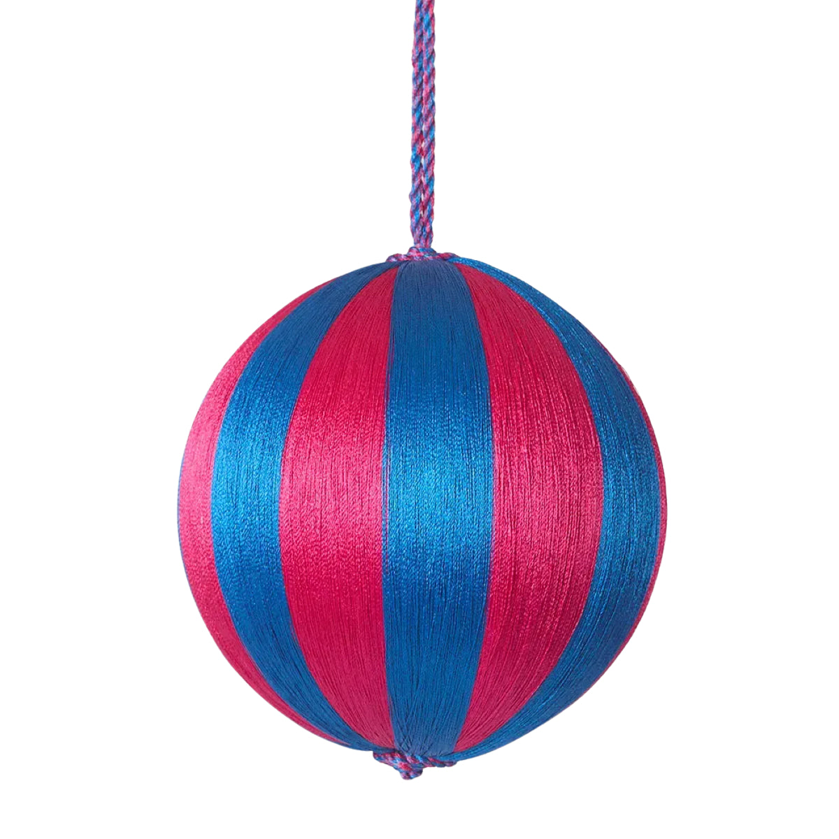 White Smoke Silk Stripe Bauble