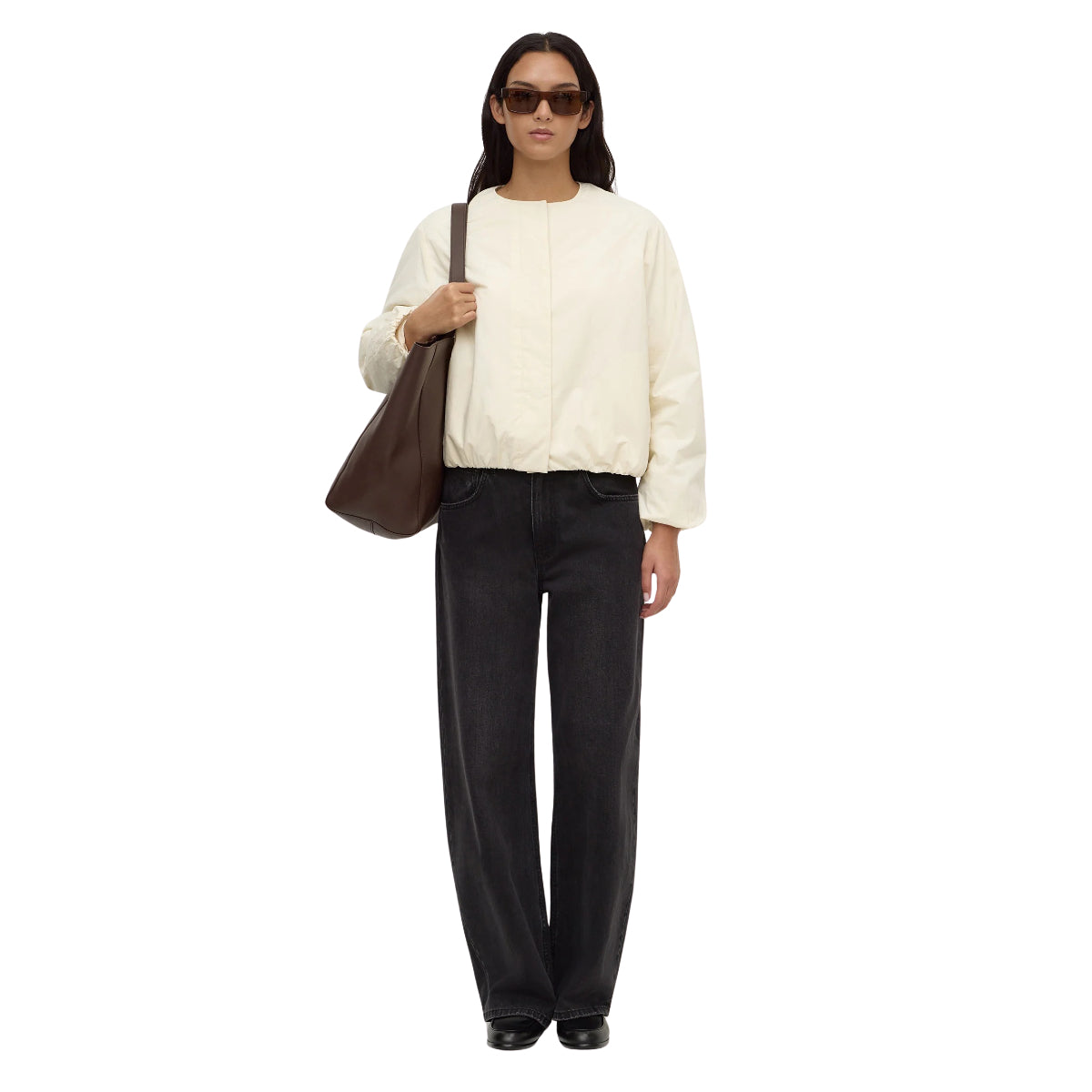 White Smoke Zoie Padded Bomber Jacket