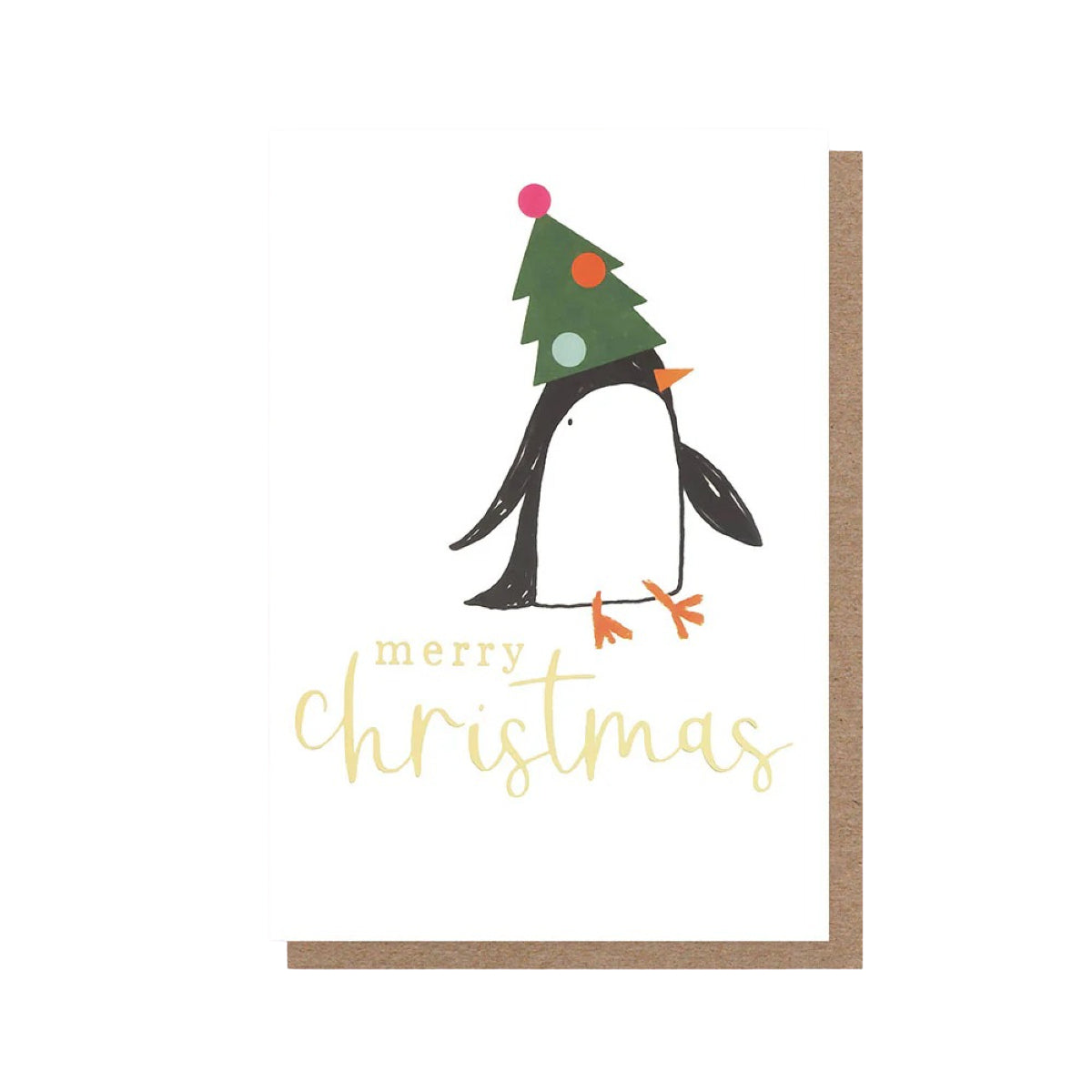 White Smoke Mini Penguin Christmas Card