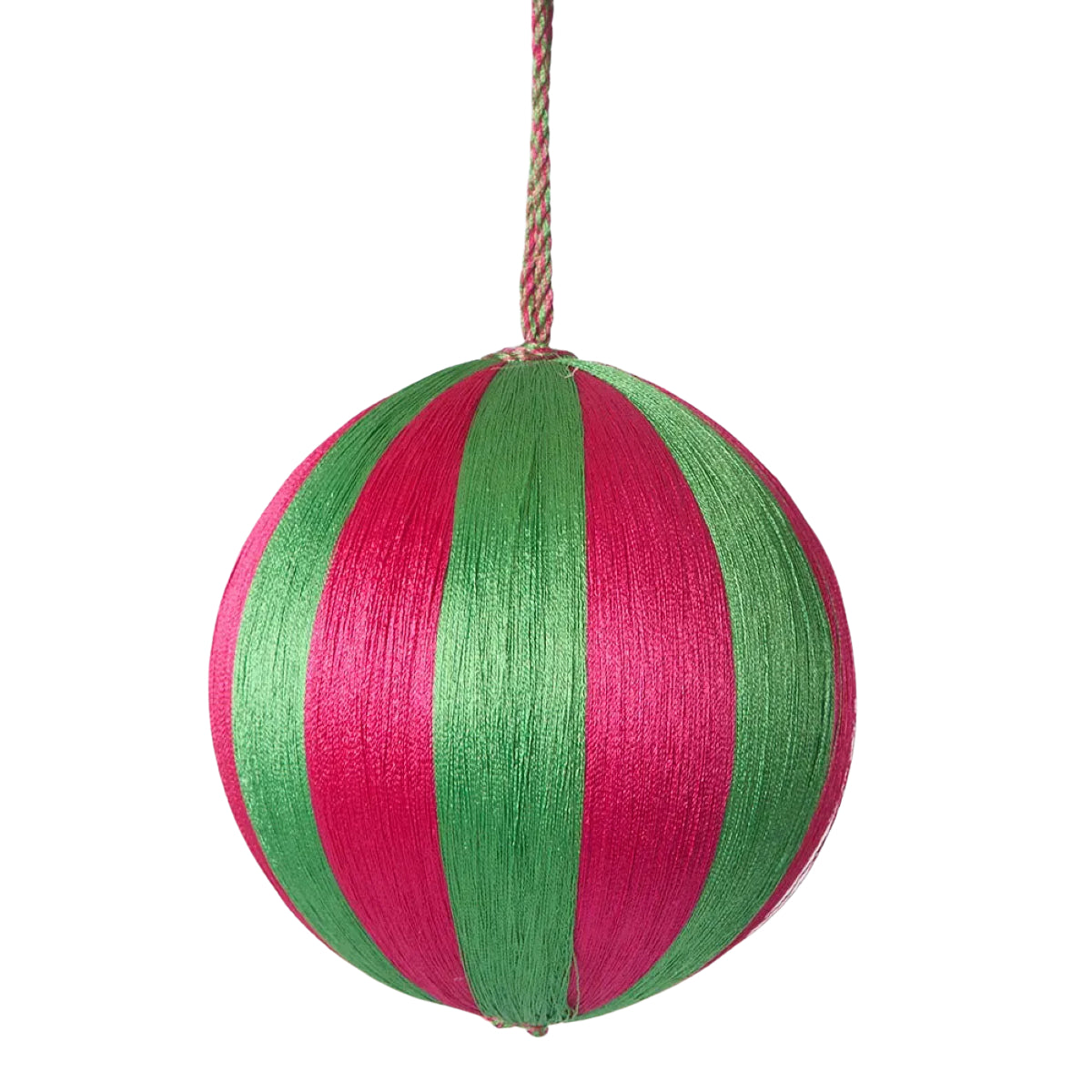 White Smoke Silk Stripe Bauble