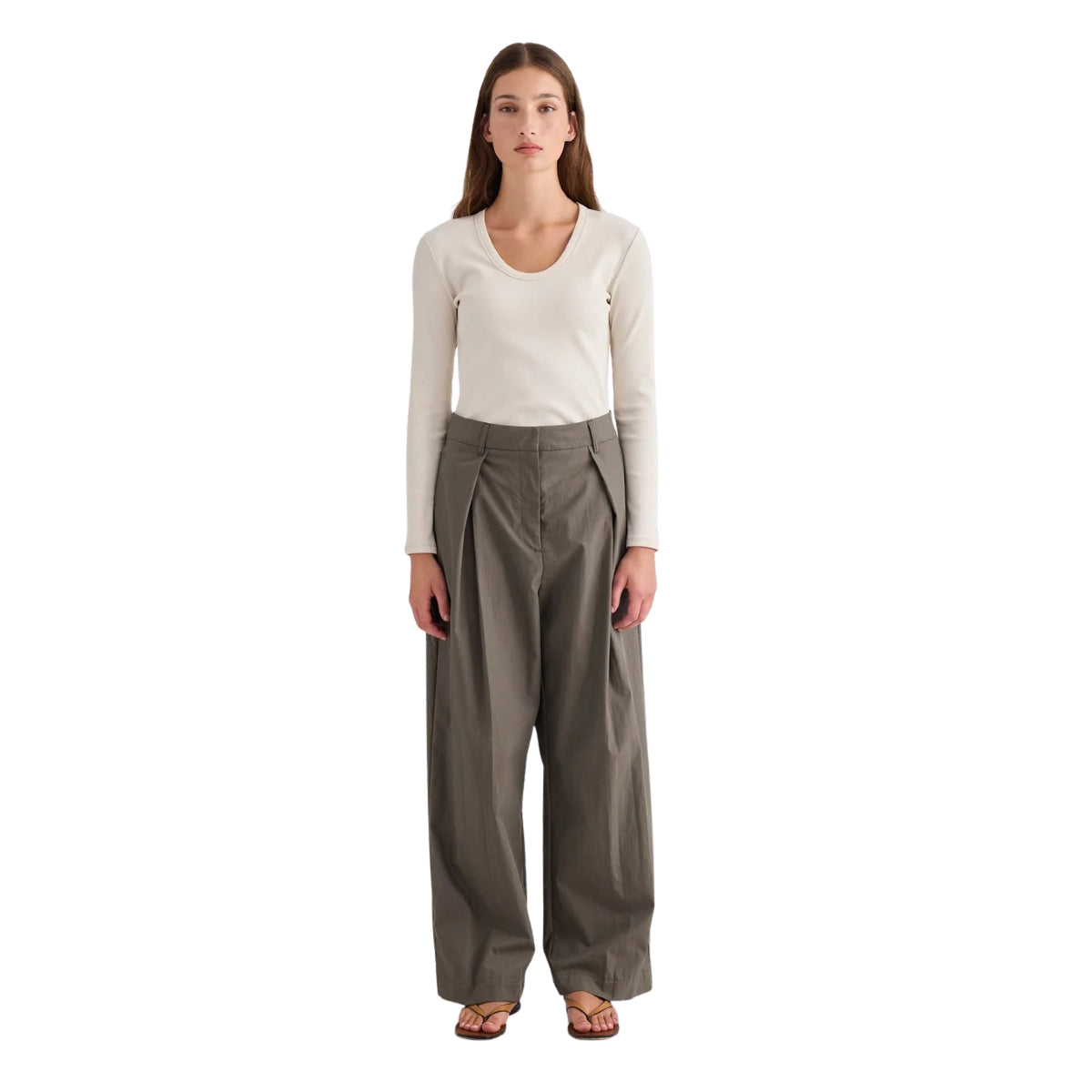 White Smoke Sofia Pleat Trouser