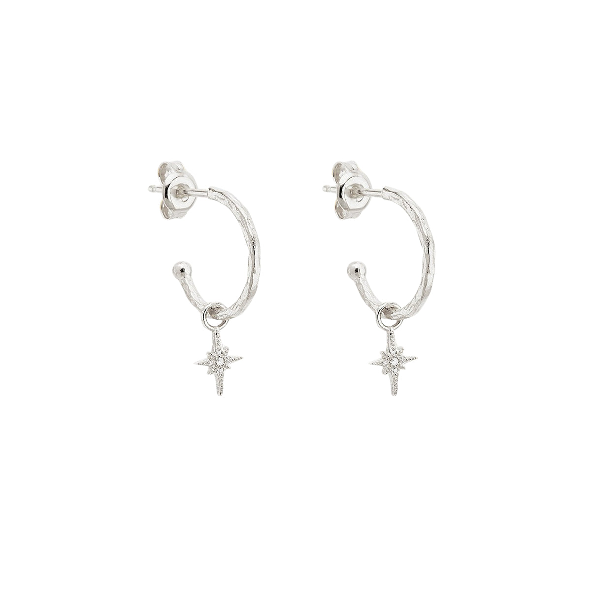 White Smoke Starlight Hoops