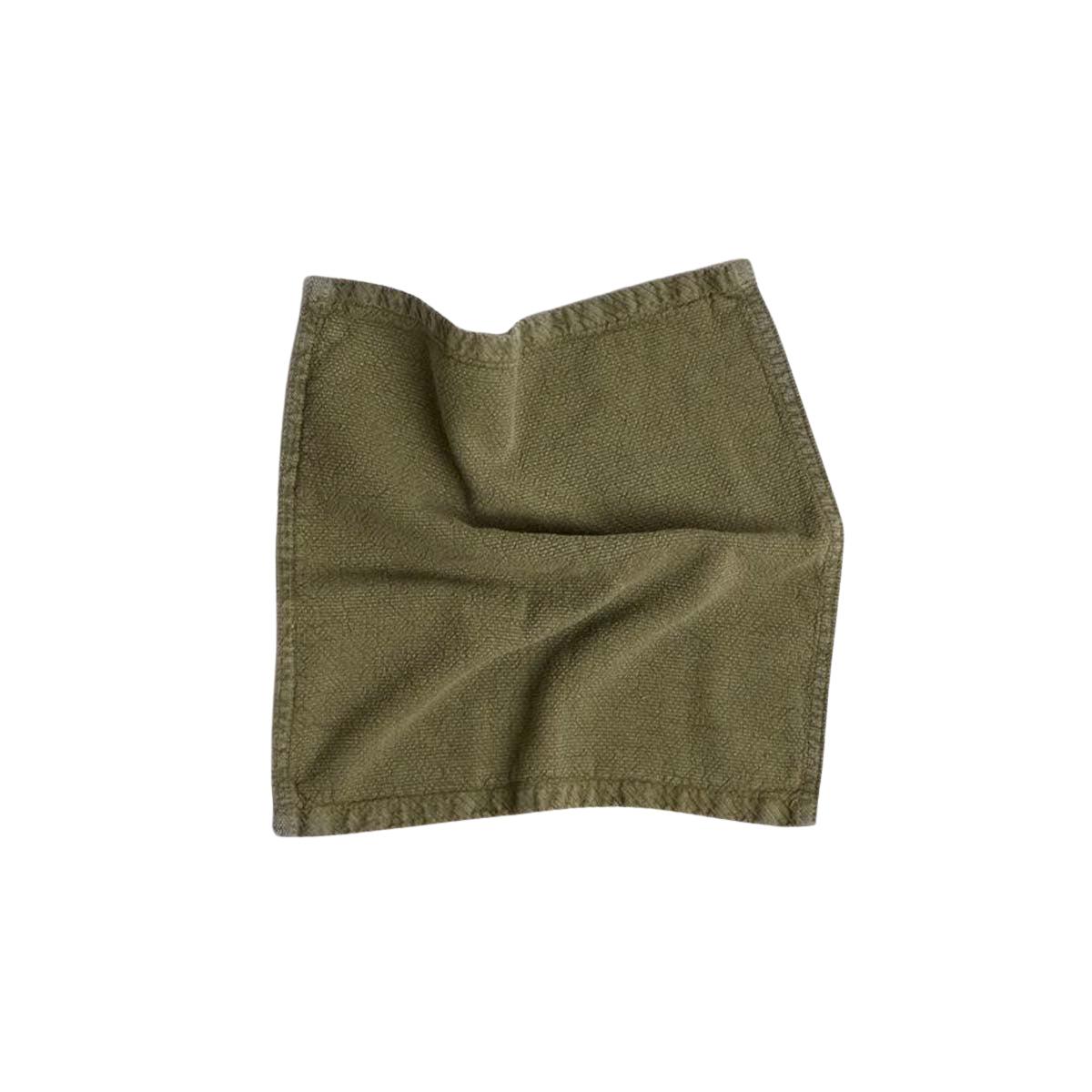 Dark Olive Green Vintage Wash Towel Collection - Face Washer