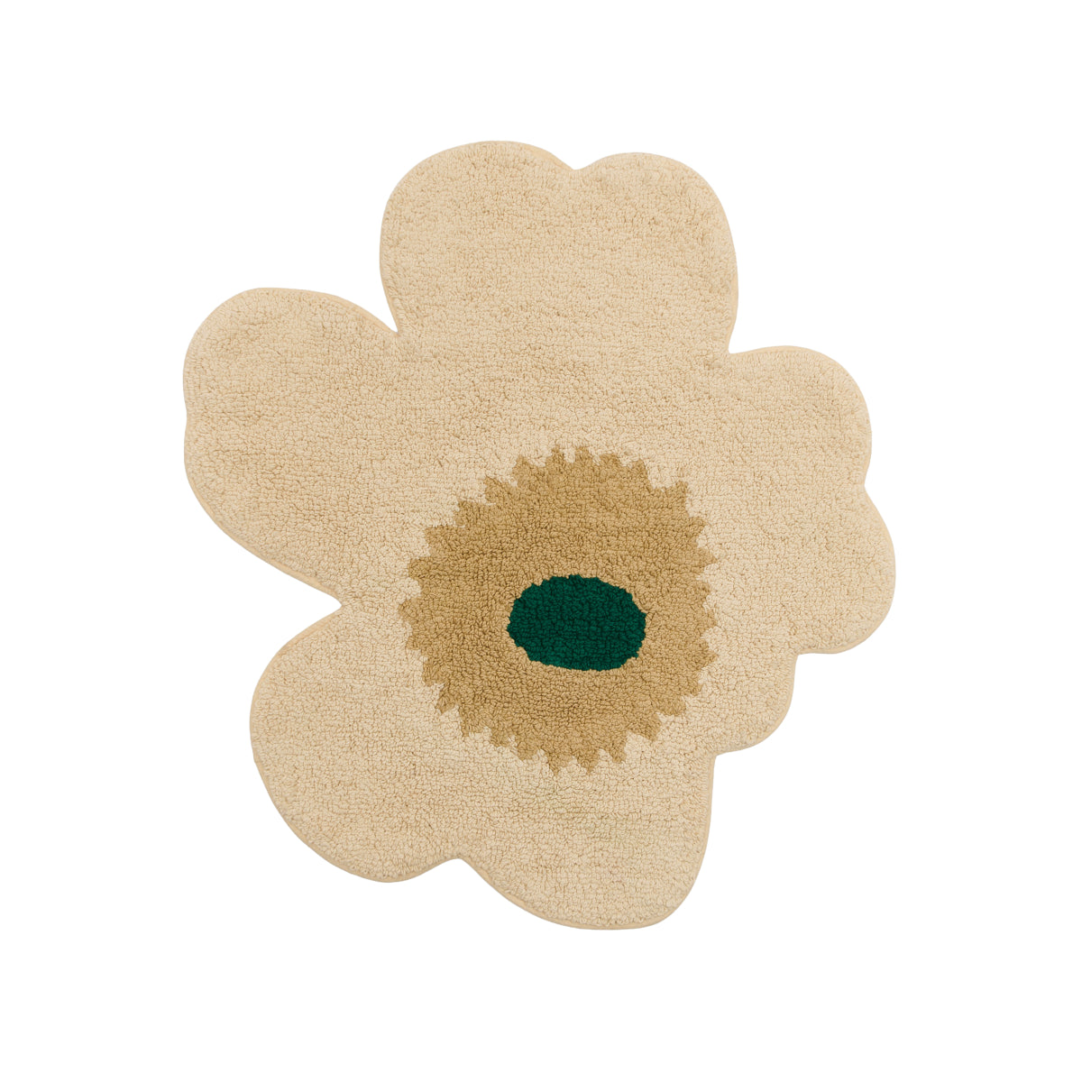White Smoke Unikko Shape Bath Mat