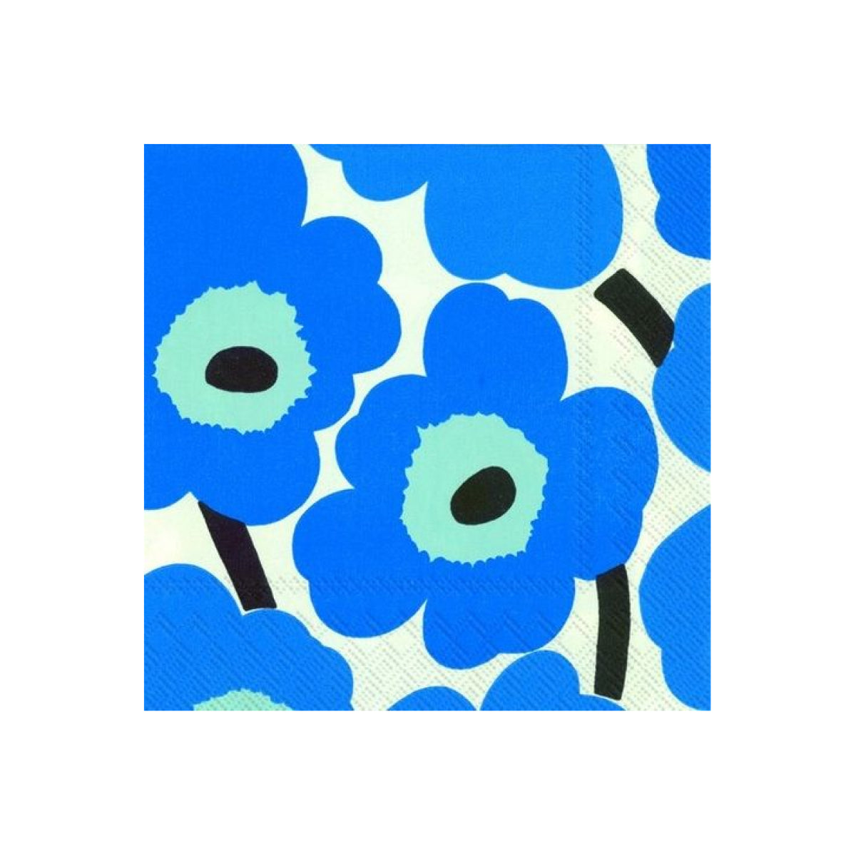 Dodger Blue Marimekko Unikko Cocktail Napkin