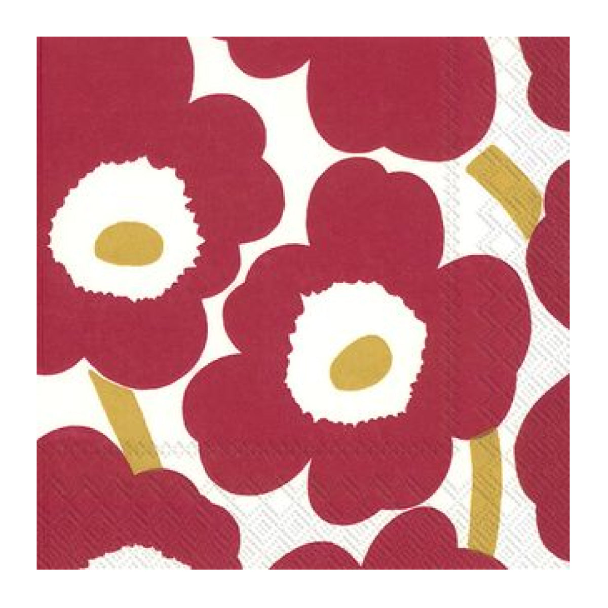 Maroon Marimekko Unikko Luncheon