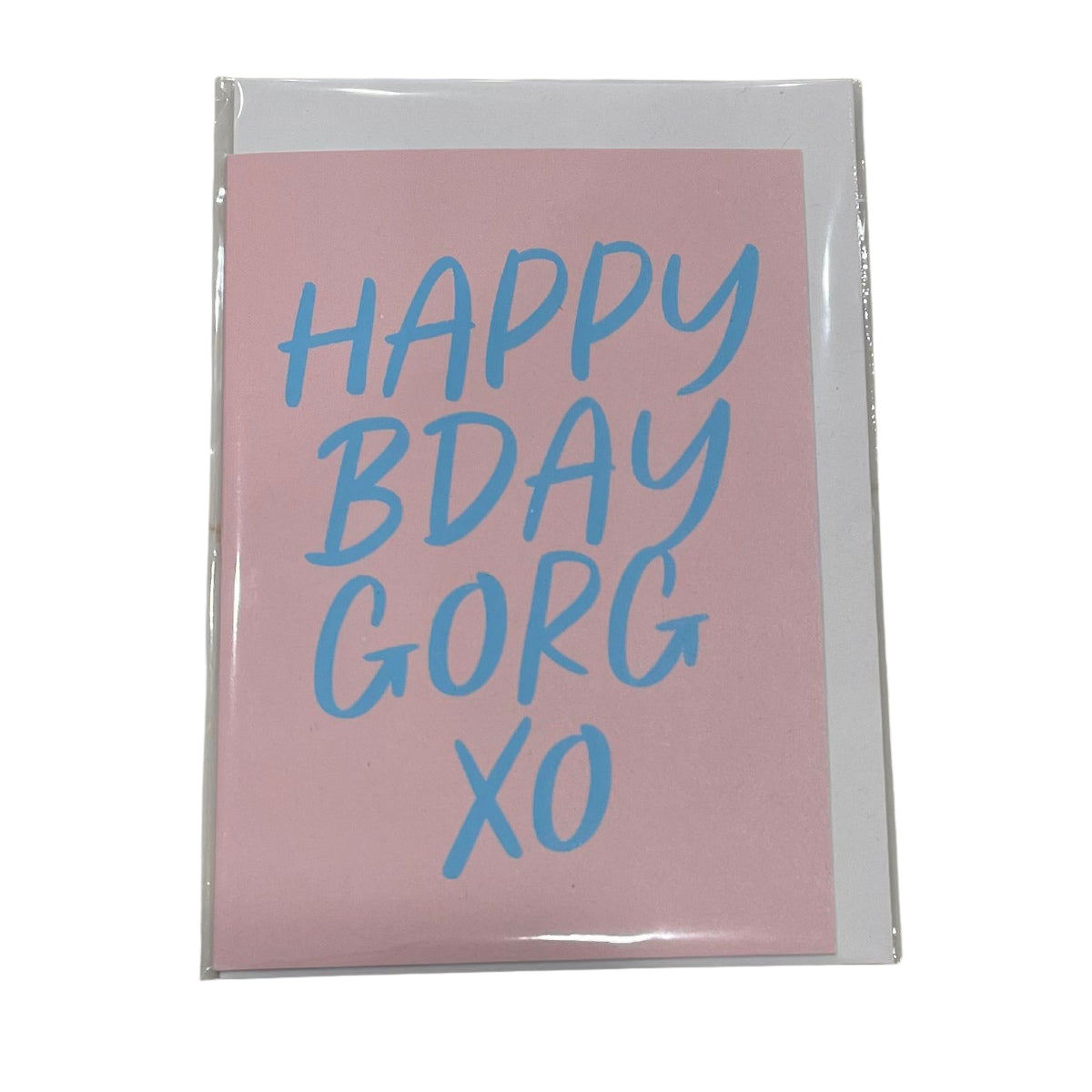 Rosy Brown Happy Bday Script Sorbet Card