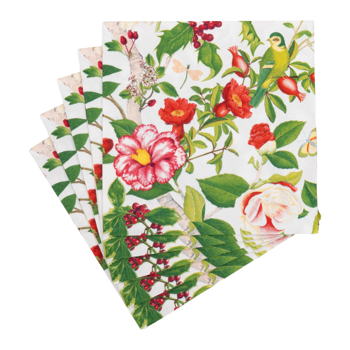 White Smoke Christmas Chinoiserie Napkin