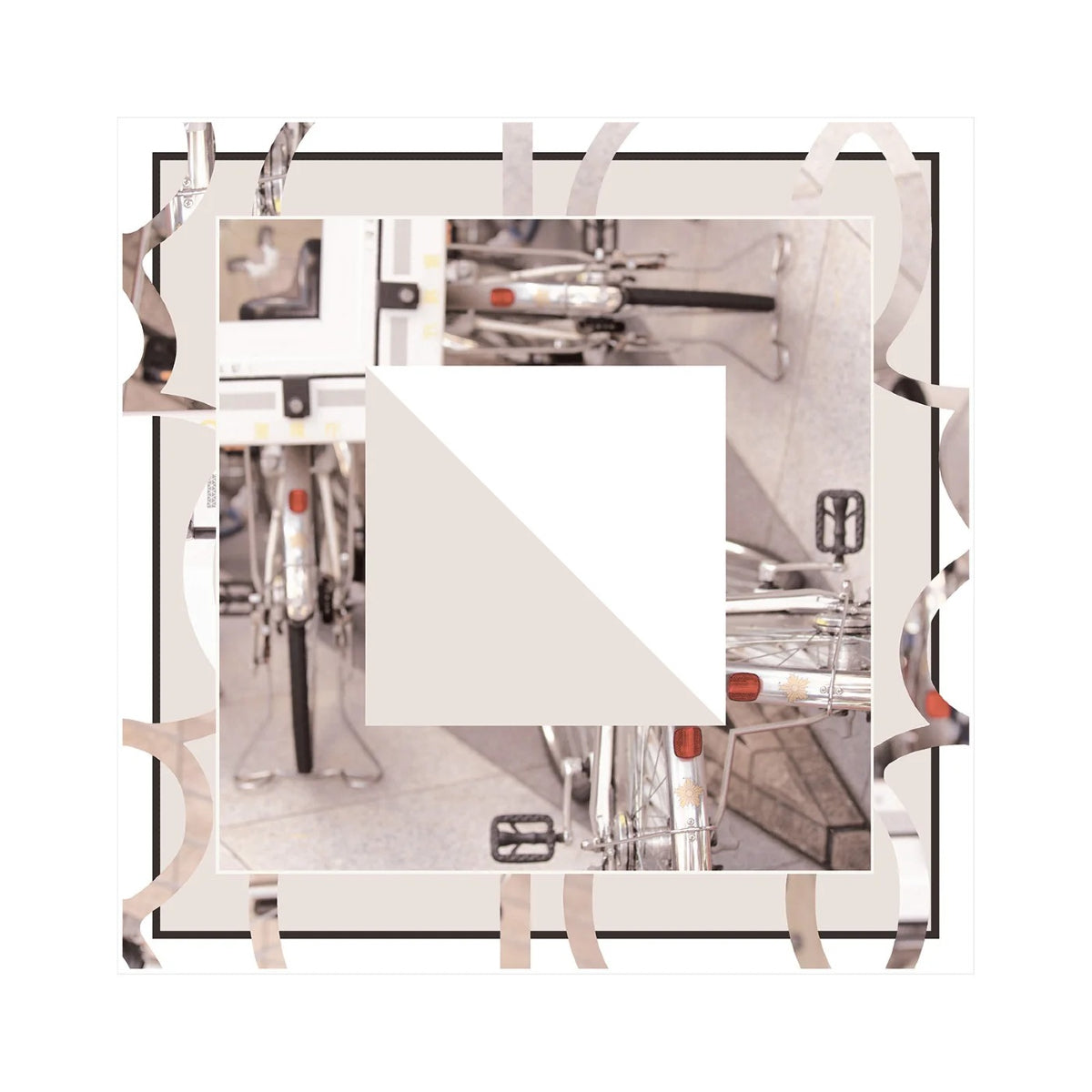 White Smoke Oversized Square Scarf Silk