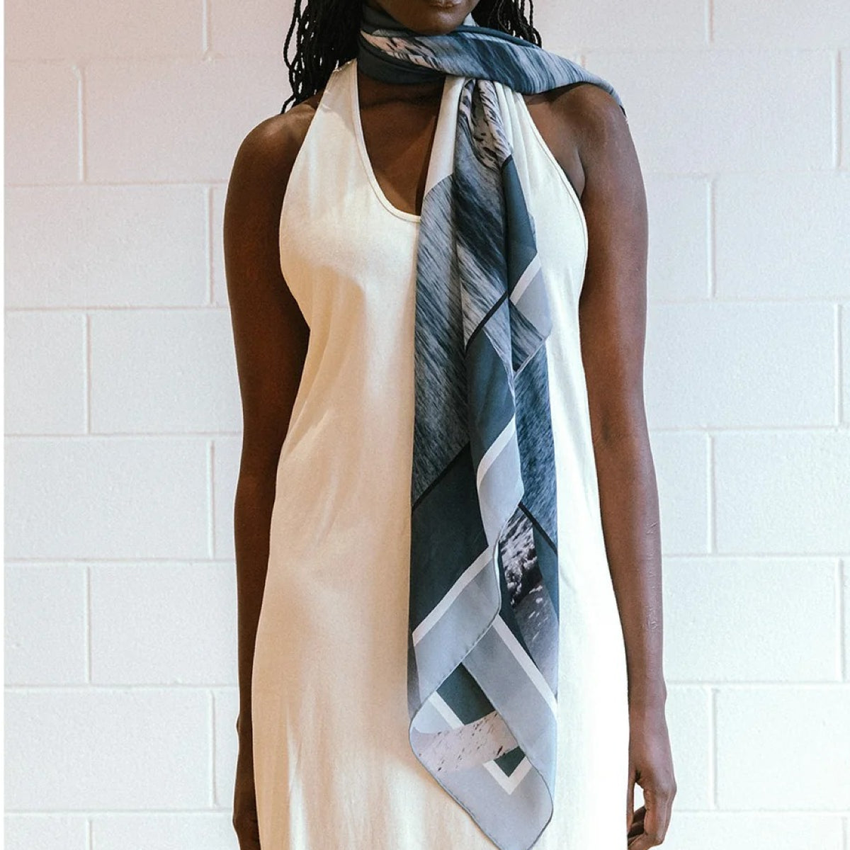 Lavender Oversized Square Scarf Silk