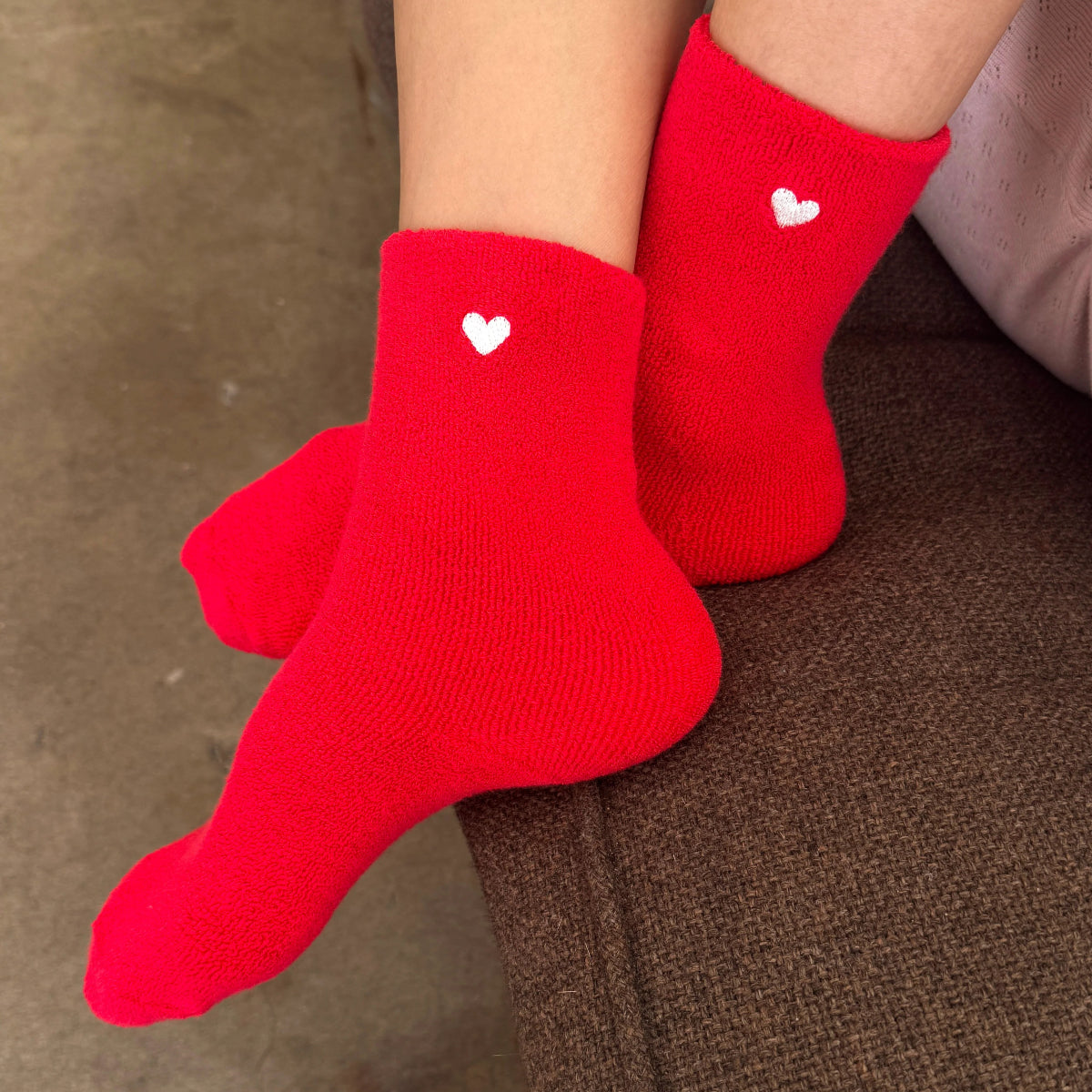 Dark Olive Green Le Bon Shoppe Embroidered Cloud Socks