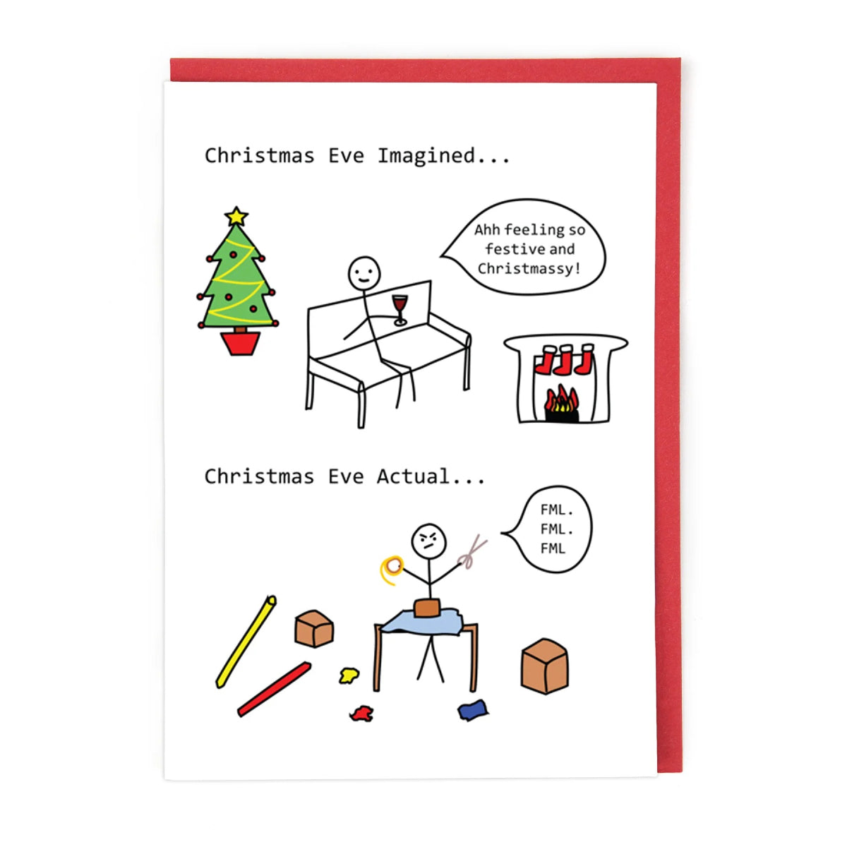 White Smoke Christmas Eve - Christmas Card