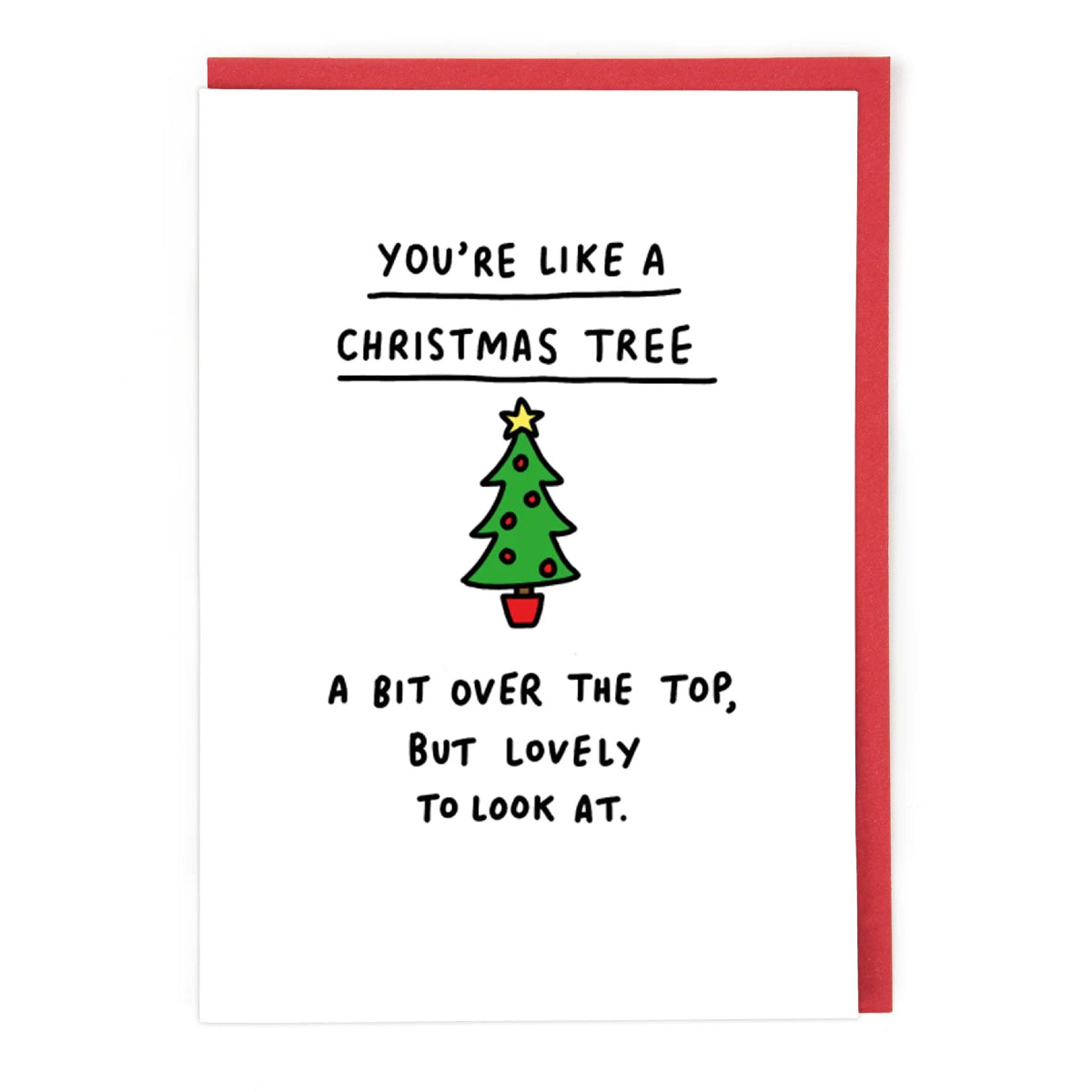 White Smoke Christmas Tree - Christmas Card