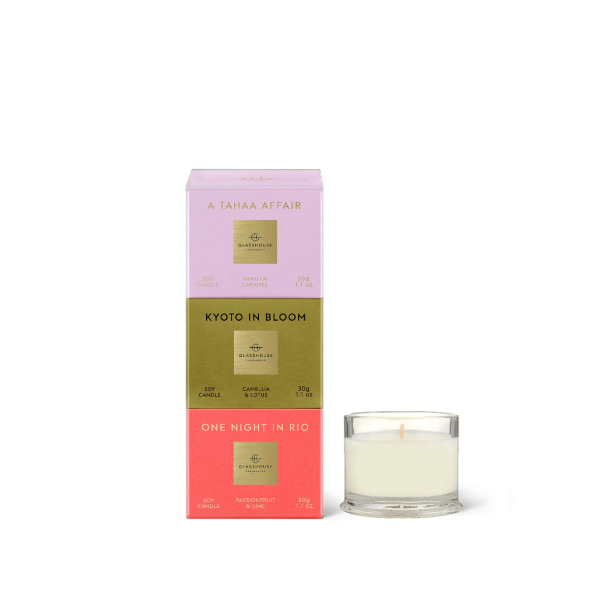 White Smoke Candle Trio