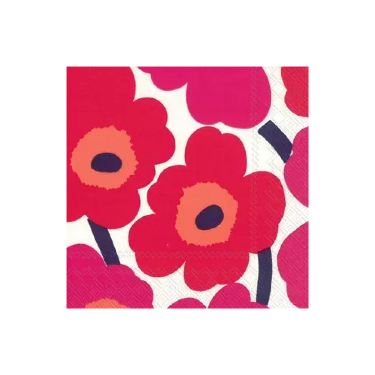 Maroon Marimekko Unikko Cocktail Napkin