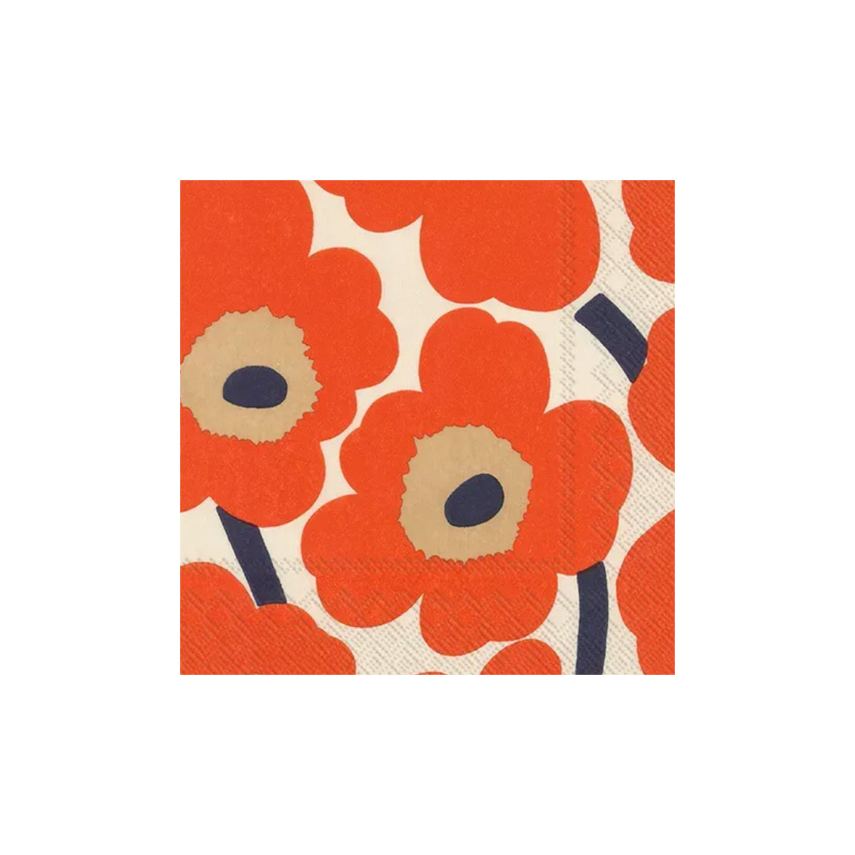Chocolate Marimekko Unikko Cocktail Napkin