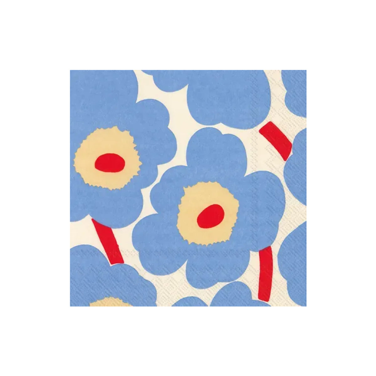 Cornflower Blue Marimekko Unikko Cocktail Napkin