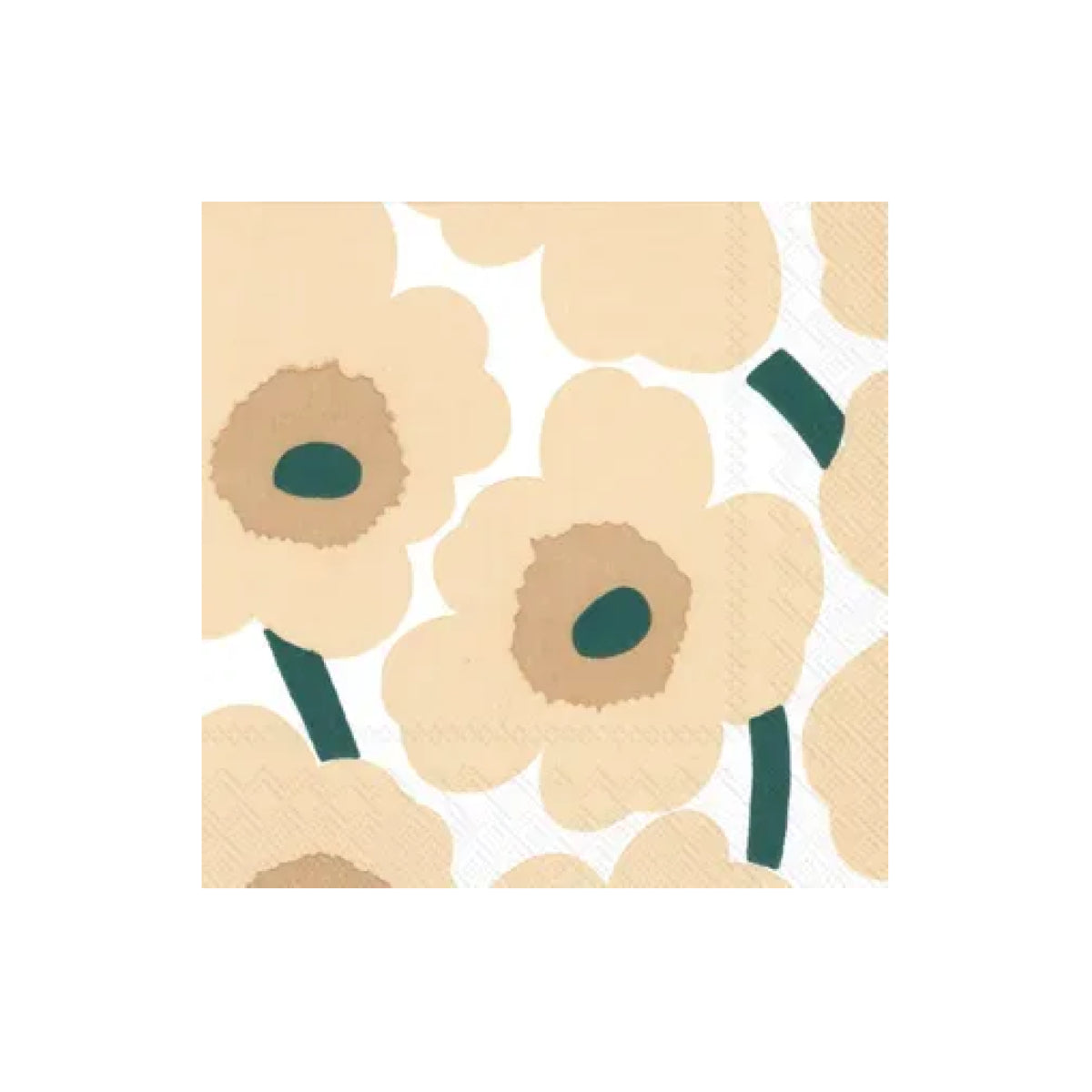 Peach Puff Marimekko Unikko Cocktail Napkin