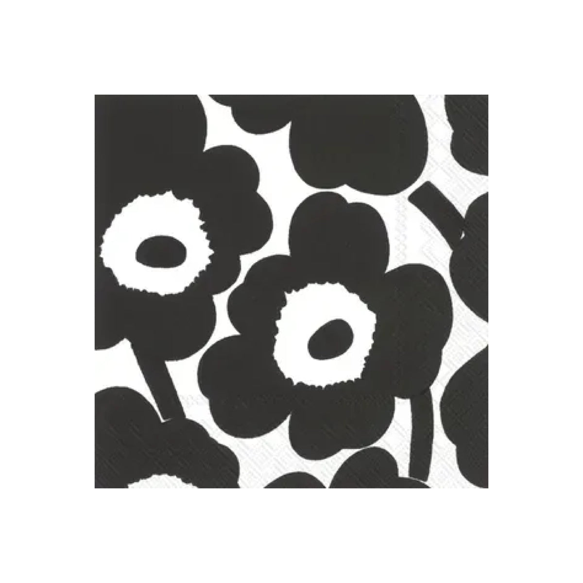 Dark Slate Gray Marimekko Unikko Cocktail Napkin