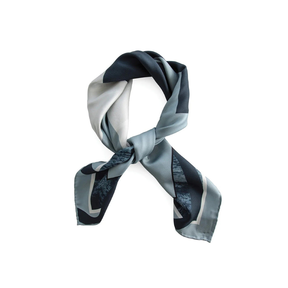 White Smoke Silk Neckerchief