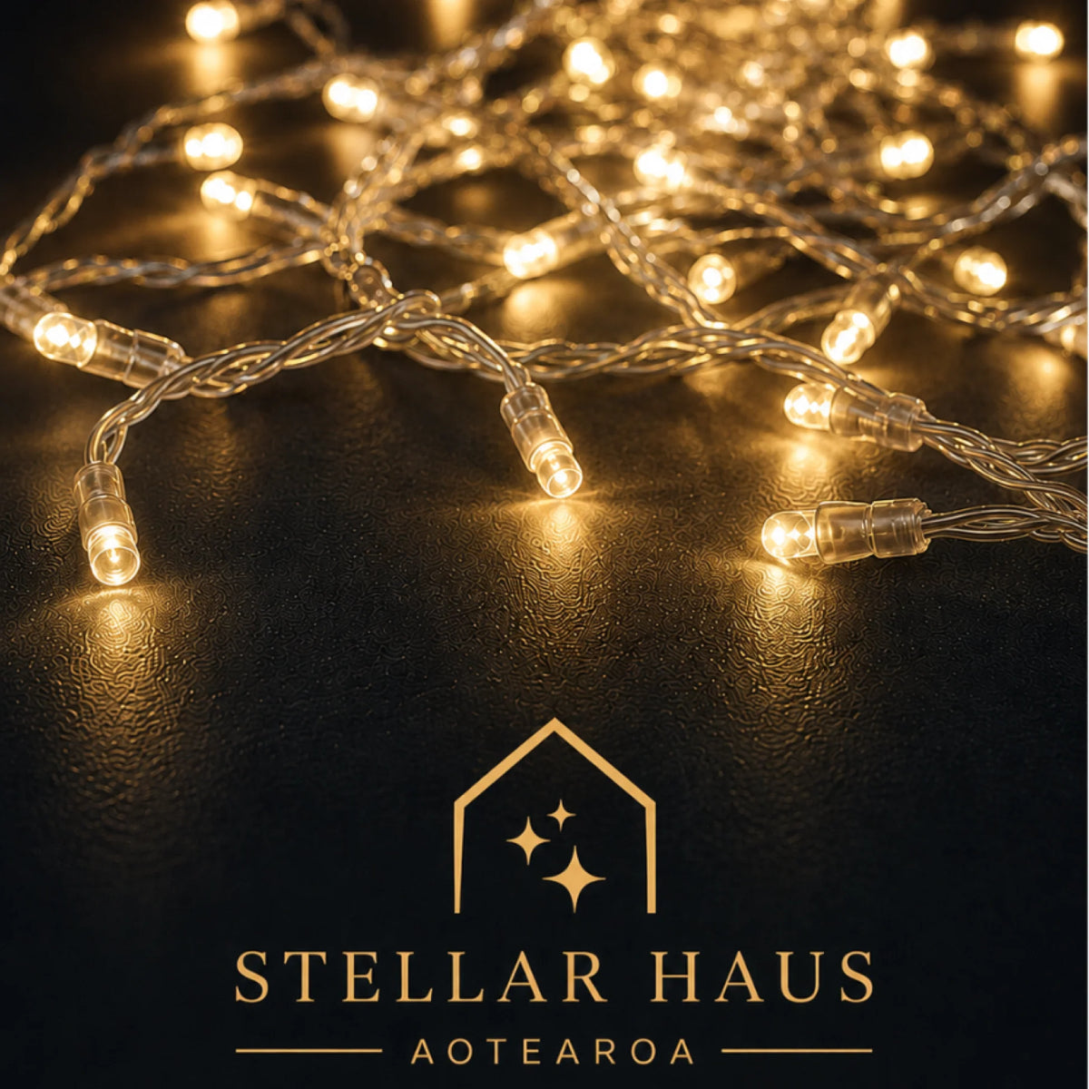 Black Fairy Lights Mains Powered 20m