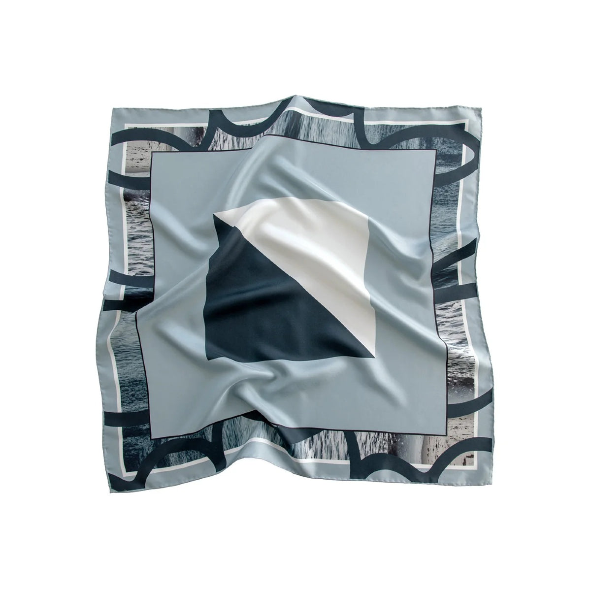 White Smoke Silk Neckerchief
