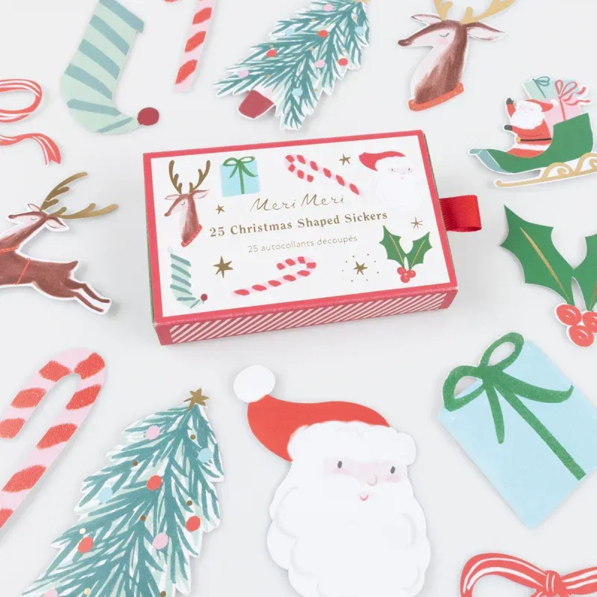 Lavender Christmas Shaped Stickers