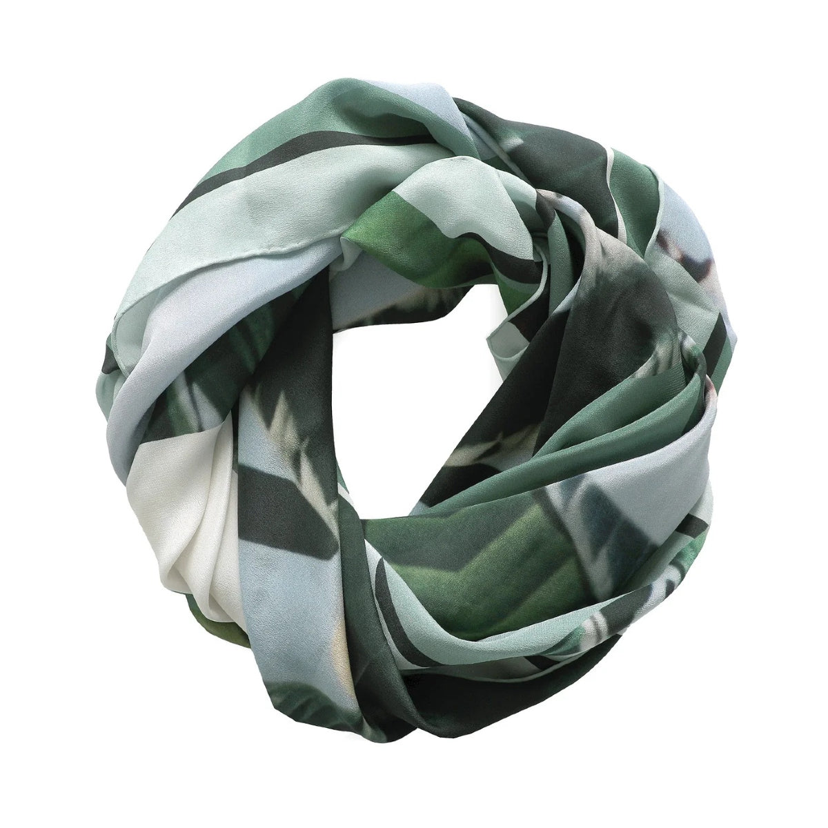 White Smoke Oversized Square Scarf Silk