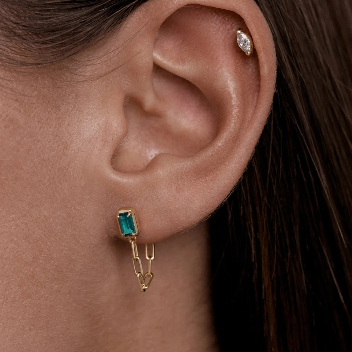 Black Trust your Intuition Earring