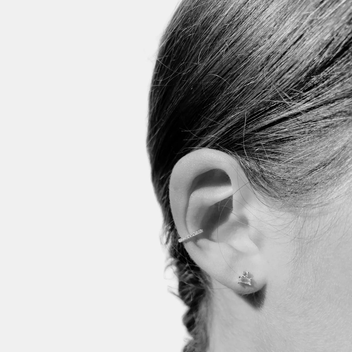 Gray Mini Rock Ear Cuff