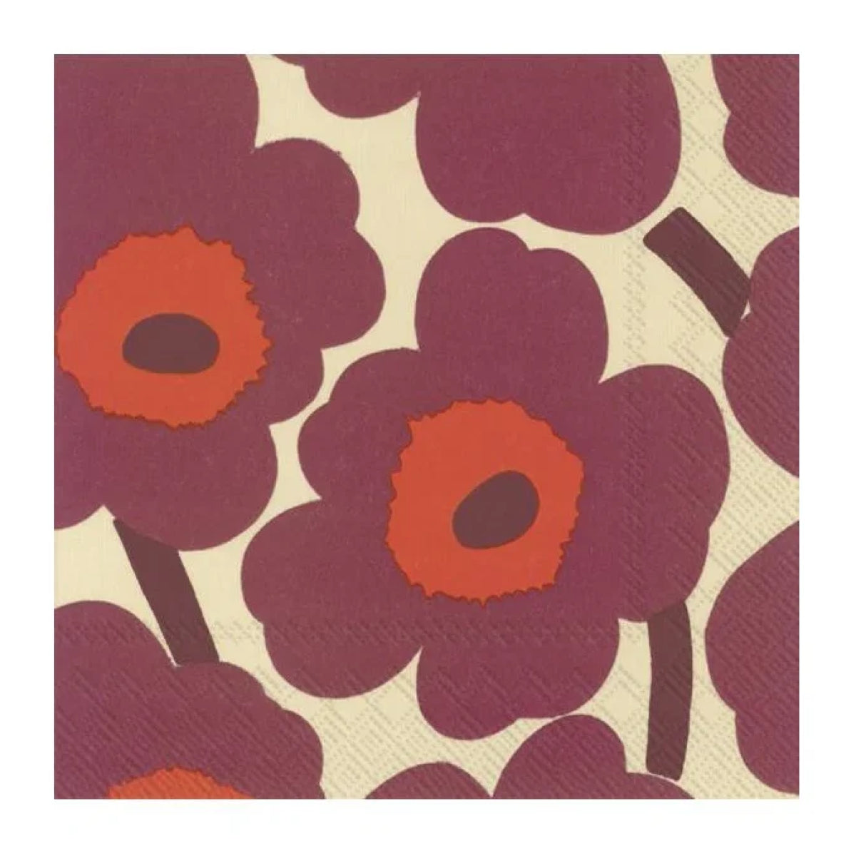 Maroon Marimekko Unikko Luncheon