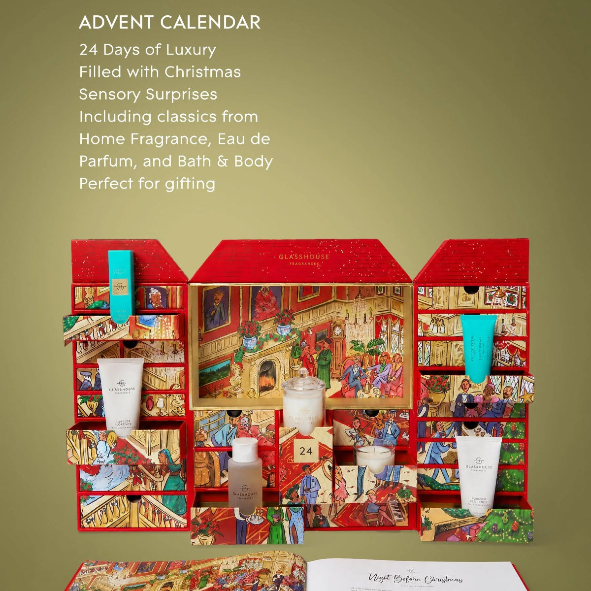 Dark Khaki Glasshouse Christmas 2026 Advent Calendar