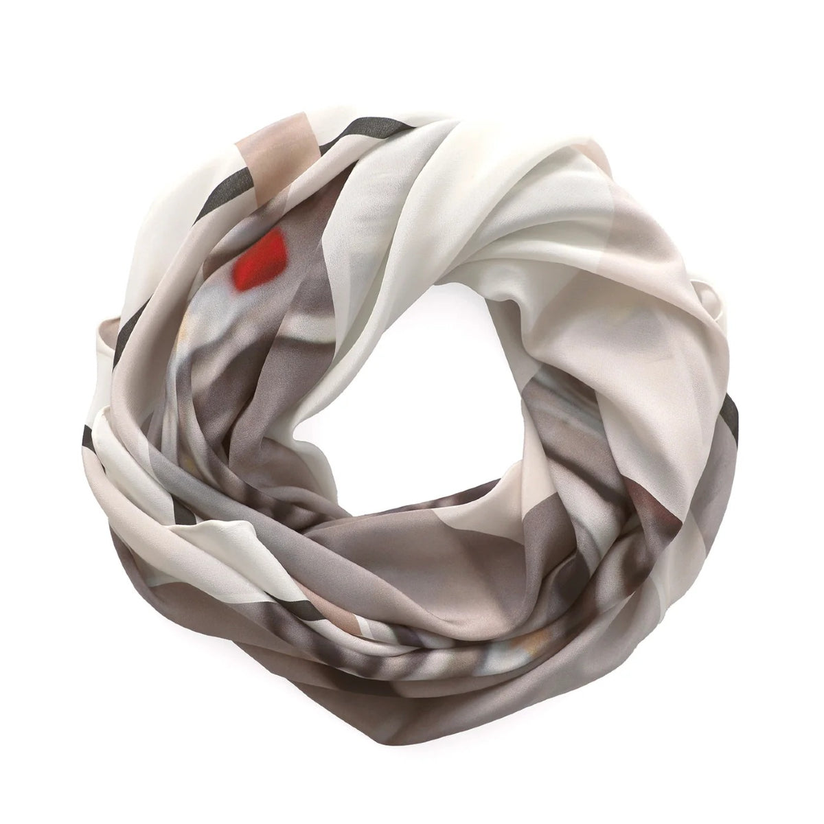 White Smoke Oversized Square Scarf Silk