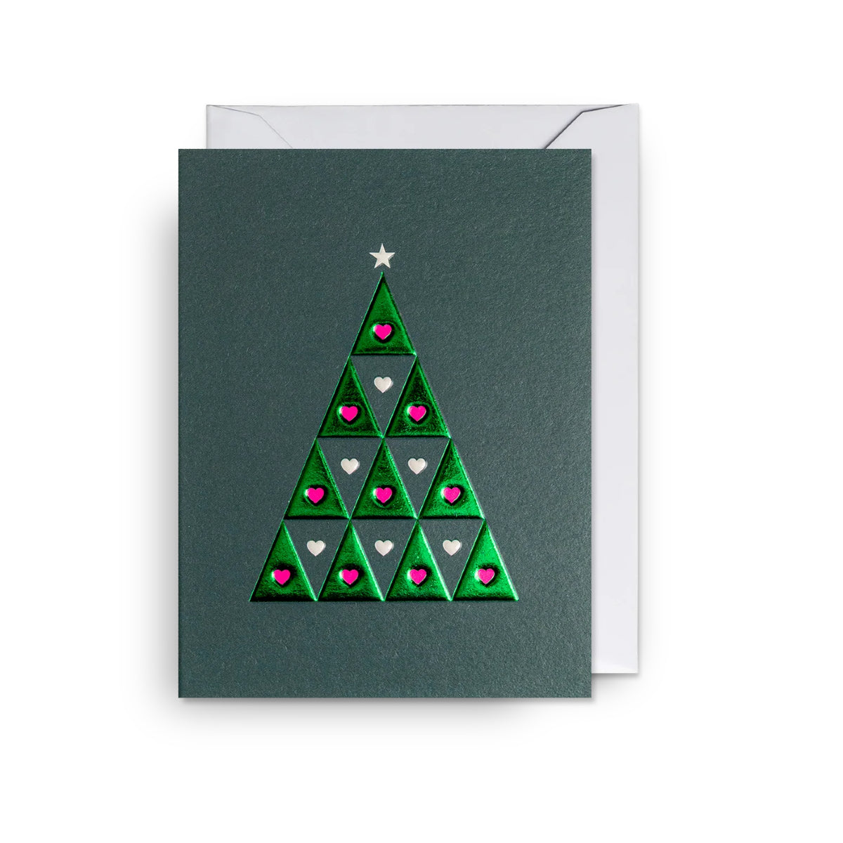 Dark Slate Gray Christmas Tree Card