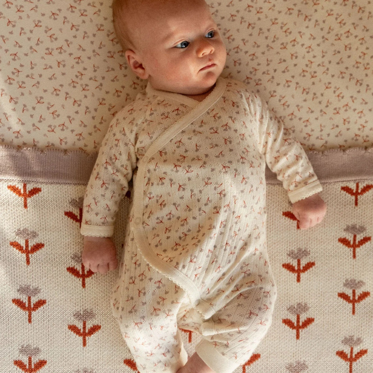 Rosy Brown Kimono Stretch & Grow Pointelle
